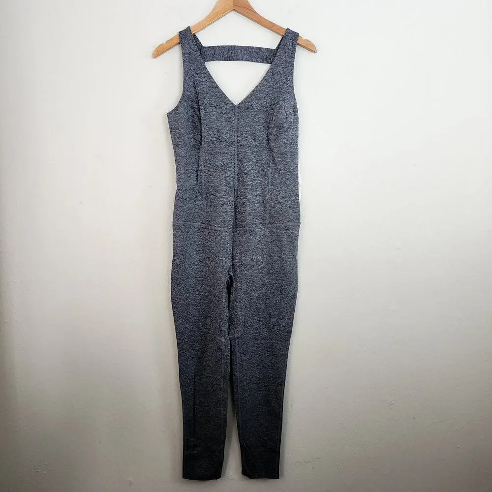 FP Movement Hatch Maternity Never Better Onesie Jumpsuit Black Gray L Large NWT